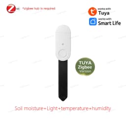 Zigbee Soil Moisture Sensor Temperature Humidity Light Fertility Tester Meter Optional 2MQTT& Tuya Smart Life Version For Garden