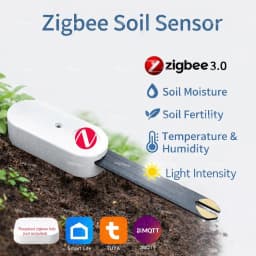 Zigbee Soil Moisture Sensor Temperature Humidity Light Fertility Tester Meter Optional 2MQTT& Tuya Smart Life Version For Garden