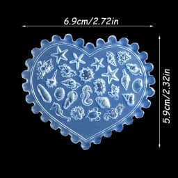 Summer Ocean Silicone Nail Mold 2Styles 3D Gel Manicure Molds Conch Seashell Starfish Charms Supplies Reusable Template Stencils