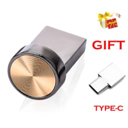 Waterproof USB Stick Fashion TYPE-C Mini Metal button USB Flash Drive Mobile storage disk 64GB Pen drive personal memory stick
