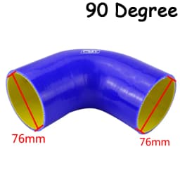 51mm / 63mm / 76mm / 51mm to 63mm / 63mm to 76mm 90 Degree 45 Degree Elbow Reduce Silicone Hose Pipe Black Blue