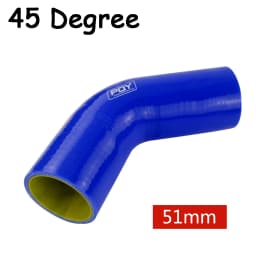 51mm / 63mm / 76mm / 51mm to 63mm / 63mm to 76mm 90 Degree 45 Degree Elbow Reduce Silicone Hose Pipe Black Blue