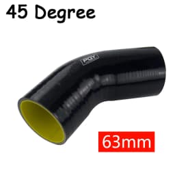 51mm / 63mm / 76mm / 51mm to 63mm / 63mm to 76mm 90 Degree 45 Degree Elbow Reduce Silicone Hose Pipe Black Blue