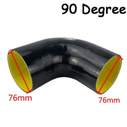 51mm / 63mm / 76mm / 51mm to 63mm / 63mm to 76mm 90 Degree 45 Degree Elbow Reduce Silicone Hose Pipe Black Blue