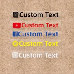 Custom Text Stickers For Instagram Twitter YouTube Facebook and So On Decals car Rear Windshield Motorbike Drop Shipping