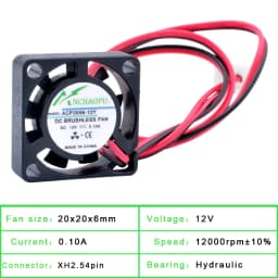 ACP2006 2cm 20mm Fan 20x20x6mm DC5V 12V USB 2pin Micro Cooling Fan for Micro Equipment Purifier Drone