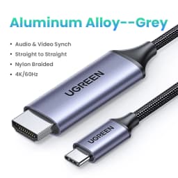 UGREEN USB Type C to HDMI Adapter 4K for TV USB C Cable for PC Macbook Pro iPad Pro Samsung Galaxy Pixelbook Xiaomi USB C HDMI