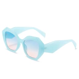 SO&EI Retro Oversized Irregular Polygon Women Sunglasses Fashion Jelly Color Eyewear Shades UV400 Men Gradient Sun Glasses