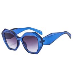 SO&EI Retro Oversized Irregular Polygon Women Sunglasses Fashion Jelly Color Eyewear Shades UV400 Men Gradient Sun Glasses
