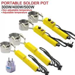 300W/400W/500W Portable Solder Pot Tin Melting Furnace Handheld Adjustable Temperature Control Desoldering Bath Tool