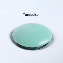 1pc Ceramic+Brass Basin Drain Push Button Waste Bathroom Sink Easy Click Clack Plug Push Button 68mm For Bathroom Hardware