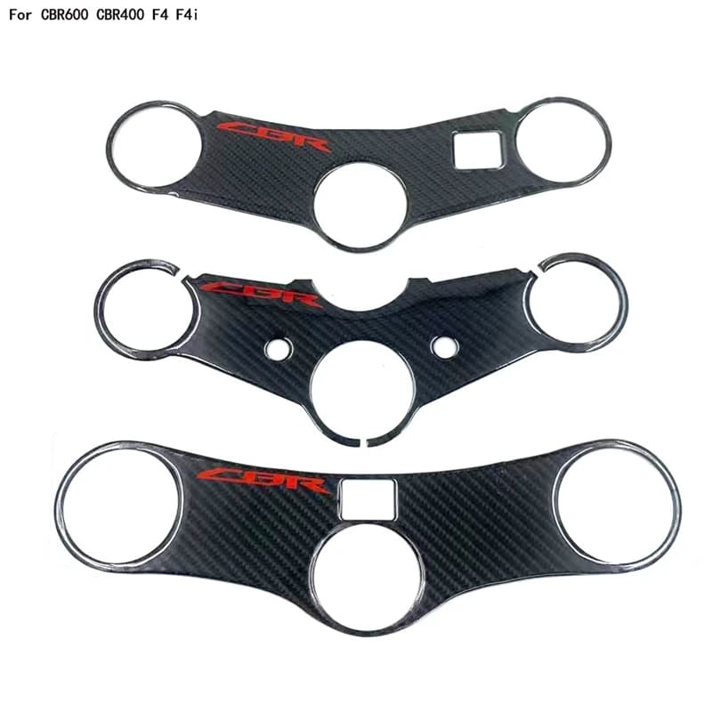 For Honda CBR600 CBR400 F4 F4i 99-07 06 Carbon Fiber 3D Triple Tree Decal Pad Top Clamp Upper Front End Cover Sticker Protector