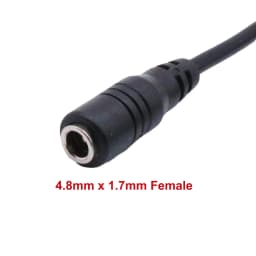 DC Power 4.8mm X 1.7mm Male Right Angle To 4.8mm X 1.7mm Female Extension Adapter Connector Cable Cord
