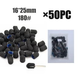 50pcs Nail Sanding Bands Caps With Mandrel Pedicure Manicure Remove Dead Skin Polishing Foot Care Clean Cuticle Accessories