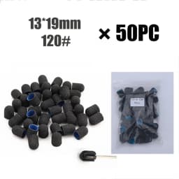 50pcs Nail Sanding Bands Caps With Mandrel Pedicure Manicure Remove Dead Skin Polishing Foot Care Clean Cuticle Accessories