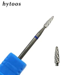 HYTOOS Cuticle Carbide Nail Bit 3/32" Rotary Carbide Burr Milling Cutter For Manicure Nails Accessories Tool