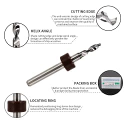 10/30/50Pcs Carbide PCB Drill Bits 3.175 Shank Mini CNC Drilling Bit Set Micro Engraving Drills For PVC Acrylic Circuit Board