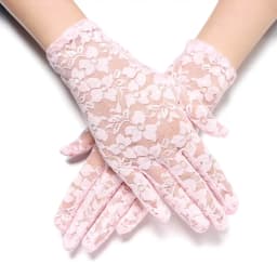 1Pair Fashion Women Lace Gloves Elastic Spring Summer Sunscreen Short Fingerless Driving Gloves Half Finger Mittens