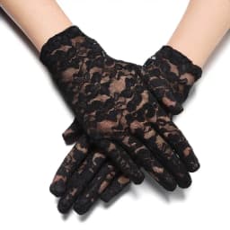 1Pair Fashion Women Lace Gloves Elastic Spring Summer Sunscreen Short Fingerless Driving Gloves Half Finger Mittens