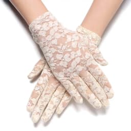 1Pair Fashion Women Lace Gloves Elastic Spring Summer Sunscreen Short Fingerless Driving Gloves Half Finger Mittens