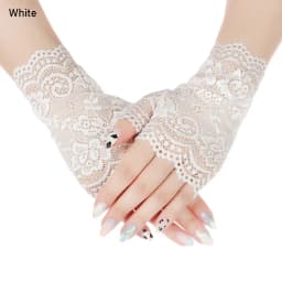 1Pair Fashion Women Lace Gloves Elastic Spring Summer Sunscreen Short Fingerless Driving Gloves Half Finger Mittens