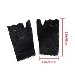 1Pair Fashion Women Lace Gloves Elastic Spring Summer Sunscreen Short Fingerless Driving Gloves Half Finger Mittens