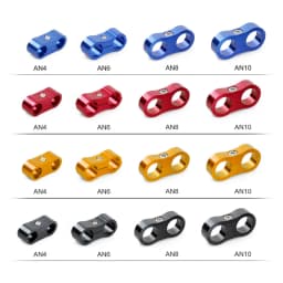 Universal AN4 AN6 AN8 AN10 Car Billet Oil Fuel Water Hose Tube Seprator Bracket Divider Clamp Line Separator Aluminum
