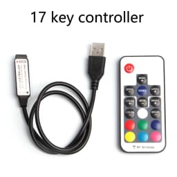 USB LED RGB Controller For 5V USB LED Strip Light Wireless IR RF Remote Controller SMD 2835 5050 RGB LED Strip Controller