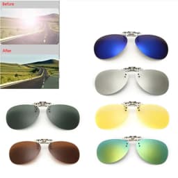 Polarized Sunglasses Clip Drive Sun Spectacles Yellow Night Vision Glasses Night Resin Lens Driving Eyeglasses UV 400 Protection