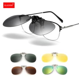 Polarized Sunglasses Clip Drive Sun Spectacles Yellow Night Vision Glasses Night Resin Lens Driving Eyeglasses UV 400 Protection
