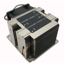 COOLSERVER S82 4 Heat Pipe Copper 2U Server CPU Cooler for Intel LGA 3647 Square Motherboards Industrial Workstation Computer