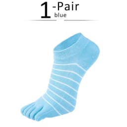 1 Pair Pure Cotton Five Finger Ankle Socks Woman Girl Striped Solid Fashion Cute Harajuku No Show Socks With Toes Hot Sell