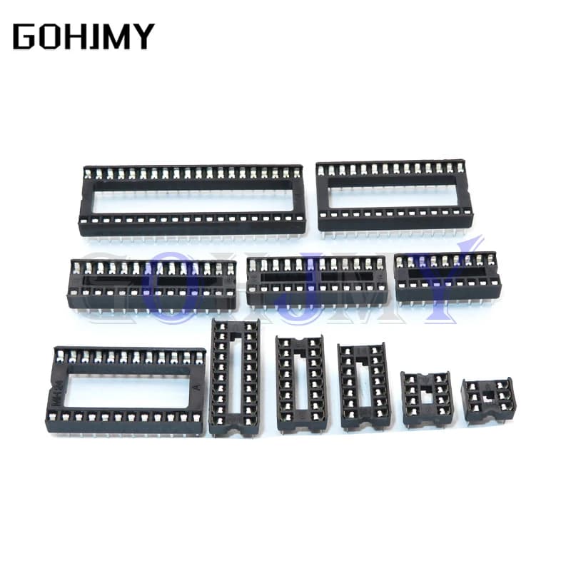 10PCS IC Sockets DIP6 DIP8 DIP14 DIP16 DIP18 DIP20 DIP28 DIP40 pins Connector DIP Socket 6 8 14 16 18 20 24 28 40 pin