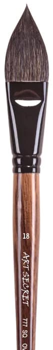 ArtSecret High Grade 777SQ Oval Wash Art Brushes Squirrel Hair Oak Wooden Handle Artist Tool Watercolor Acrylic Painting Supply