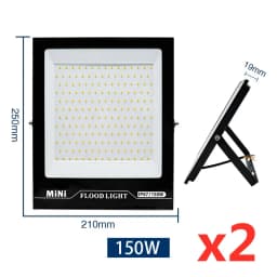 2pcs/lot Led Flood Light AC220V 240V 10W 20W 30W 50W 100W 150W Outdoor Floodlight Spotlight IP67 Waterproof Street Lamp Lighting
