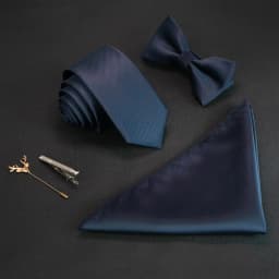 JEMYGINS New Solid Color 6cm Silk Men Tie Set Jacquard Woven Necktie Bowtie Handkerchief Pin Suit Red Green For Business Wedding
