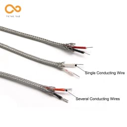 10M 20M 50m 100m K J PT100 Type 0-800 Degree 600℃ Shielded Thermocouple Wire 2*0.4MM Temp Measurement Line Compensation Wire