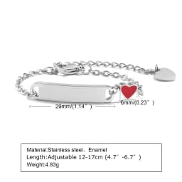 Custom Personalized Name ID Bracelet Gilrs Boy Gifts, Stainless Steel Curb Chain Link Crown Bracelet Not Allergic