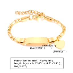 Custom Personalized Name ID Bracelet Gilrs Boy Gifts, Stainless Steel Curb Chain Link Crown Bracelet Not Allergic