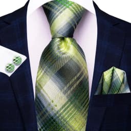 Hi-Tie Designer Green Solid Striped Paisley Wedding Tie For Men Necktie Hanky Cufflink Fashion Business Party Dropshipping
