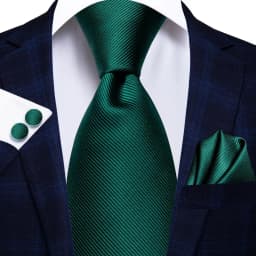 Hi-Tie Designer Green Solid Striped Paisley Wedding Tie For Men Necktie Hanky Cufflink Fashion Business Party Dropshipping