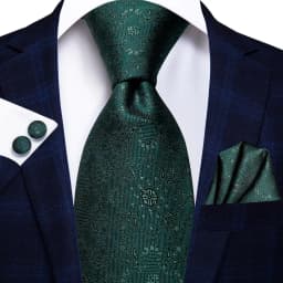 Hi-Tie Designer Green Solid Striped Paisley Wedding Tie For Men Necktie Hanky Cufflink Fashion Business Party Dropshipping