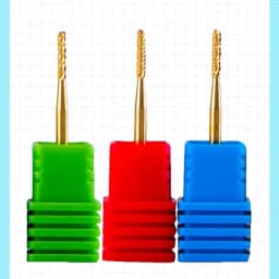 Professional Gold Tungsten Carbide Nail Drill Bit for Cutting Cleaning and Polishing Under Nails Electric Manicure File Tool