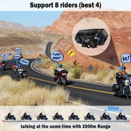 Fodsports M1S Pro Bluetooth Helmet Headset Motorcycle Intercom 10 Riders 2000m Wireless Intercomunicador Moto,APP Connect