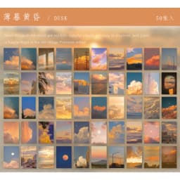 The New 366pcs Of Color Van Gogh Stickers Plant Kraft Paper Diary Aesthetic Collage material Labels Art Supplies Material Paper