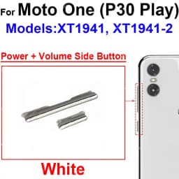 For Motorola MOTO One Action One Hyper One Macro One Fusion Plus On Off Power Button Volume Switch Side Key Parts