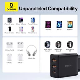 Baseus 30W USB Charger QC PD3.0 Type C PD Fast Charging Quick Phone Charger For iPhone 17 16 15 14 13 12 Pro Max Xiaomi Samsung