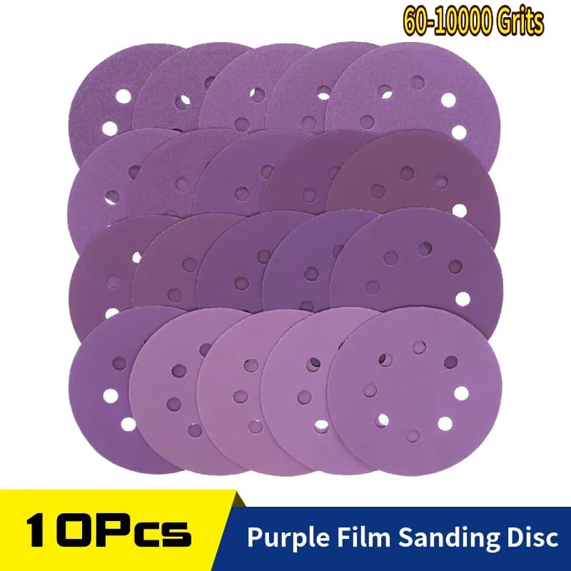 5 Inch Sanding Disc Hook Loop 60-10000 Grit Sandpaper Aluminum for Wood Furniture Finishing Metal Grinding Automotive Polishing