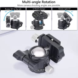 Tripod Head Universal Ball Head All Metal Low Profile Panoramic Video Ballhead Quick Release Plate for Tripod DSLR Monopod EH30S