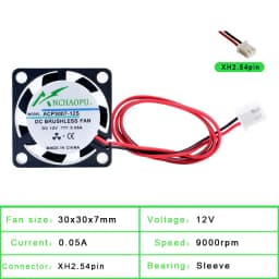 ACP3007 3cm 30mm Fan 30x30x7mm DC5V 12V 24V 2pin Miniature Ultra-Thin Cooling Fan for 3D Printer Router